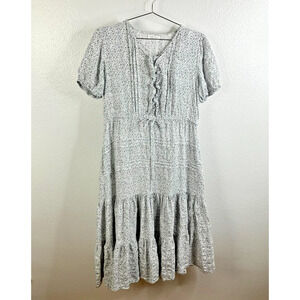 Sweet Salt Floral Cottagecore Modest Midi Dress Size 6 Ruffle Church Summer